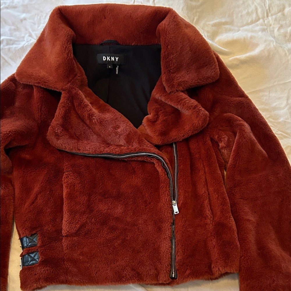 DKNY Warm Cinnamon Teddy Jacket - Picture 4 of 5